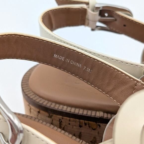 Nordstrom Rack Pennie Braided Platform Sandal Women's Cream Size US7.5 EU38 - Picture 11 of 11